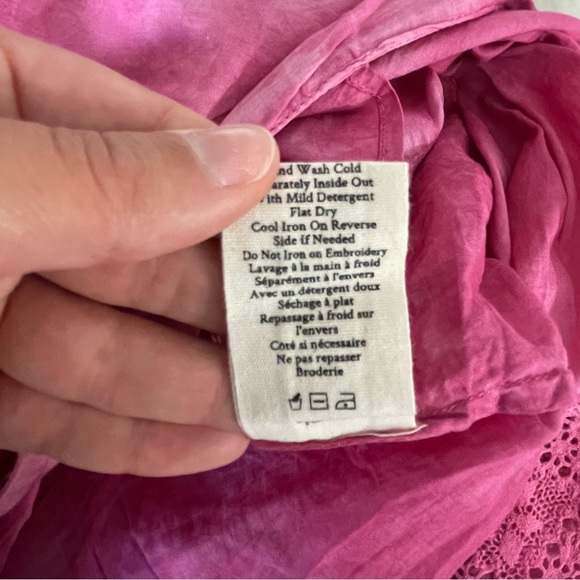 NWOT LOVESHACKFANCY Edie Dress Magenta Pink Tie Dye Lace Maxi Dress - Picture 13 of 15